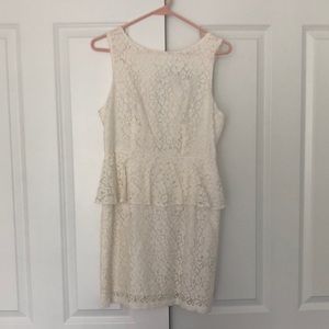 Crochet ivory dress